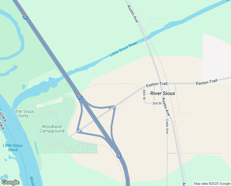 map of restaurants, bars, coffee shops, grocery stores, and more near 1334 141st Street in Little Sioux