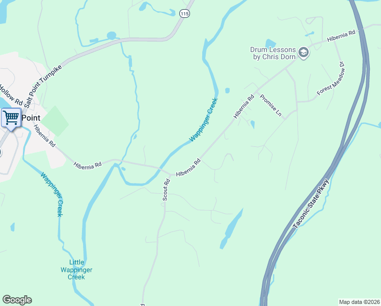 map of restaurants, bars, coffee shops, grocery stores, and more near 179 Hibernia Road in Salt Point