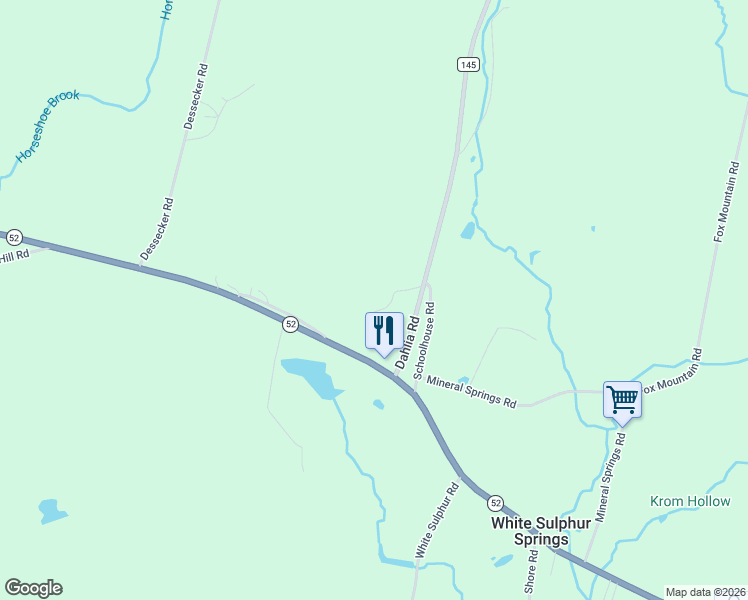 map of restaurants, bars, coffee shops, grocery stores, and more near 28 Rolling Meadows Road in White Sulphur Springs