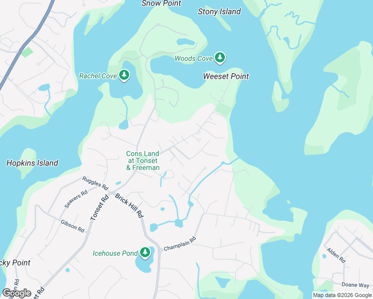 map of restaurants, bars, coffee shops, grocery stores, and more near 343 Tonset Rd in Orleans