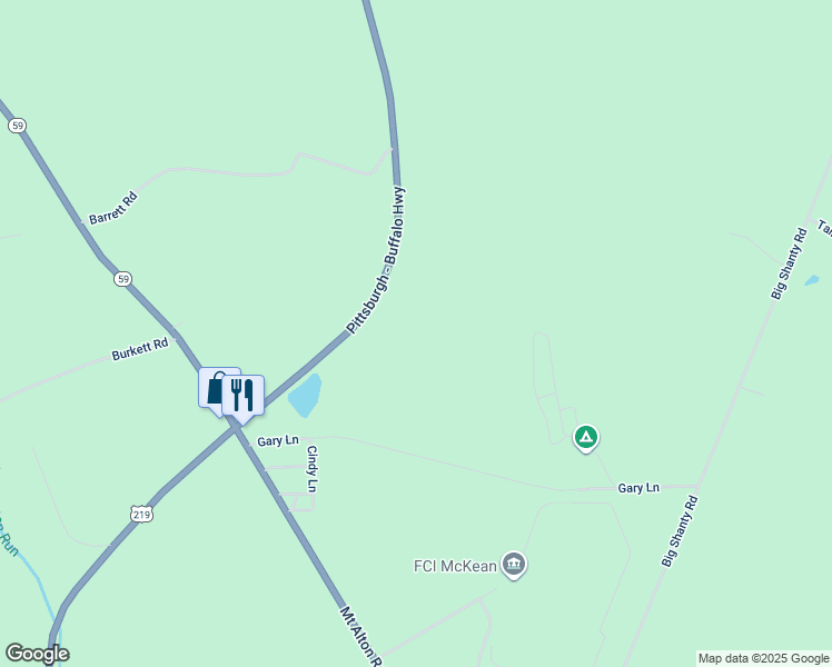 map of restaurants, bars, coffee shops, grocery stores, and more near in Lewis Run