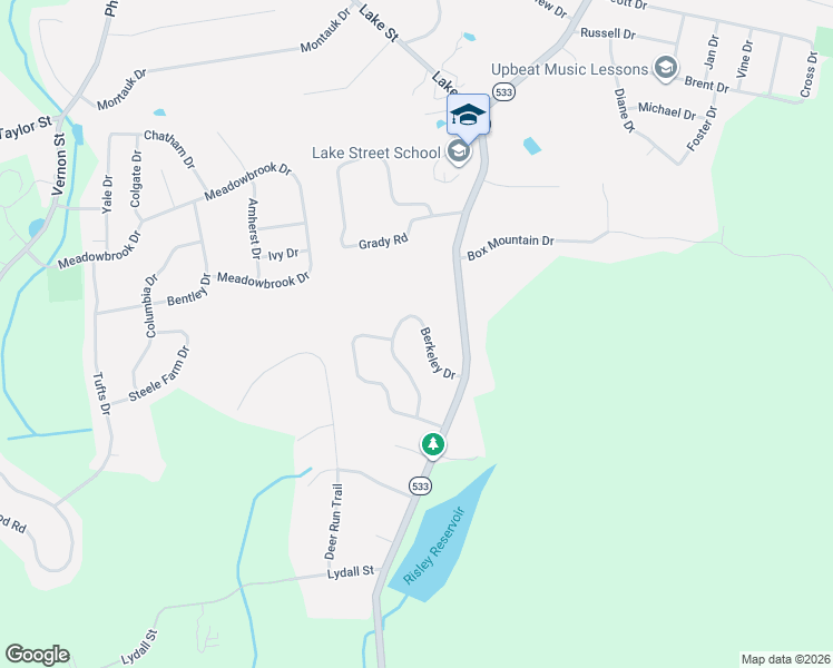 map of restaurants, bars, coffee shops, grocery stores, and more near 47 Berkeley Drive in Vernon