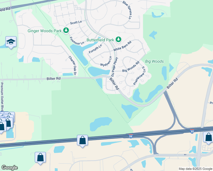 map of restaurants, bars, coffee shops, grocery stores, and more near 2481 Wilton Lane in Aurora