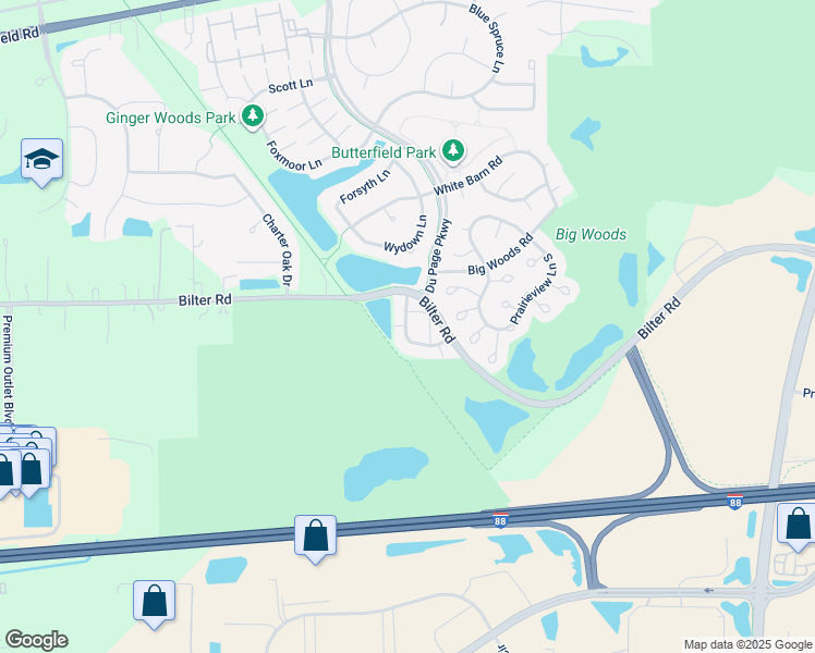 map of restaurants, bars, coffee shops, grocery stores, and more near 2481 Wilton Lane in Aurora