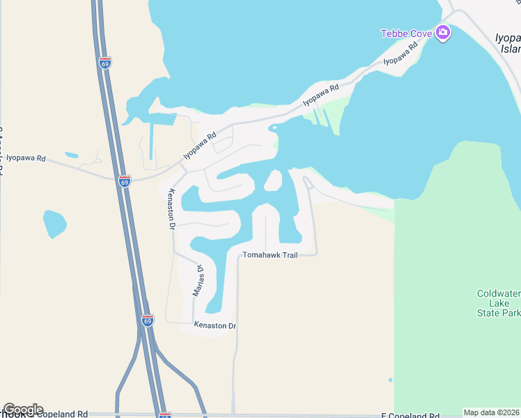 map of restaurants, bars, coffee shops, grocery stores, and more near 727 Blackfoot Court in Coldwater