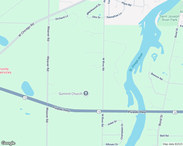map of restaurants, bars, coffee shops, grocery stores, and more near 1620 West River Road in Niles