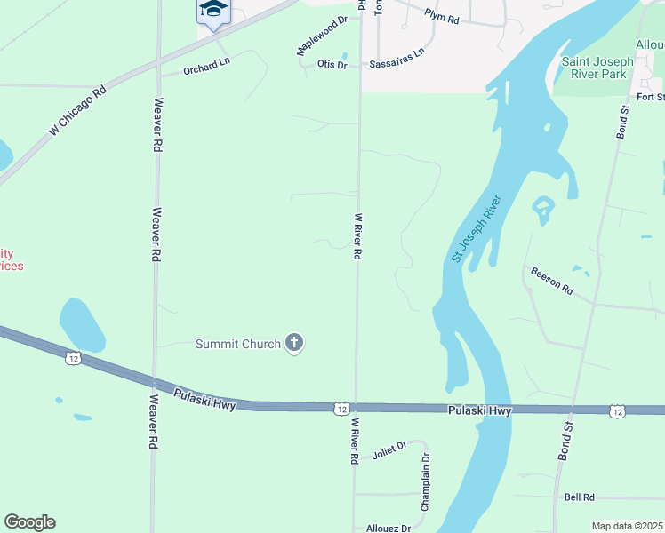 map of restaurants, bars, coffee shops, grocery stores, and more near 1620 West River Road in Niles