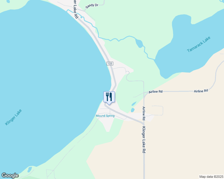 map of restaurants, bars, coffee shops, grocery stores, and more near 68222 Klinger Lake Road in Sturgis