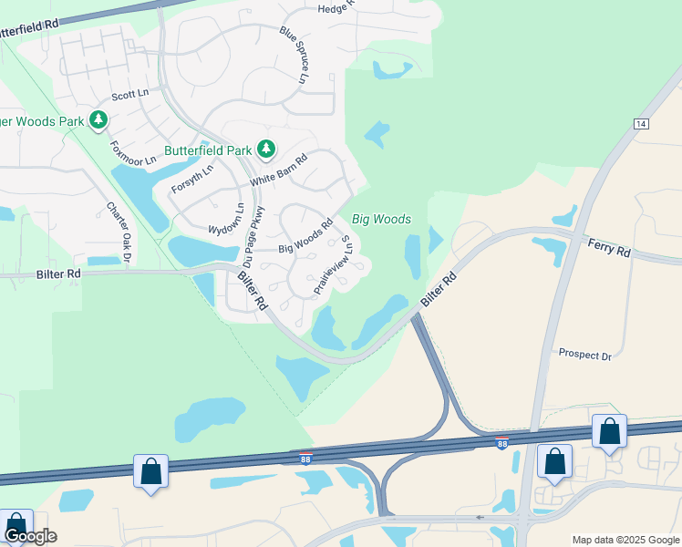 map of restaurants, bars, coffee shops, grocery stores, and more near 2714 Preston Court in Aurora