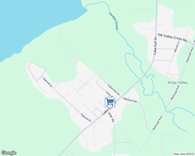 map of restaurants, bars, coffee shops, grocery stores, and more near 119-127 Esta Lane in Crescent City