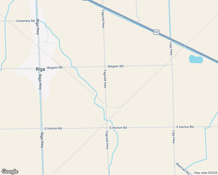 map of restaurants, bars, coffee shops, grocery stores, and more near 7673 Tagsold Highway in Riga