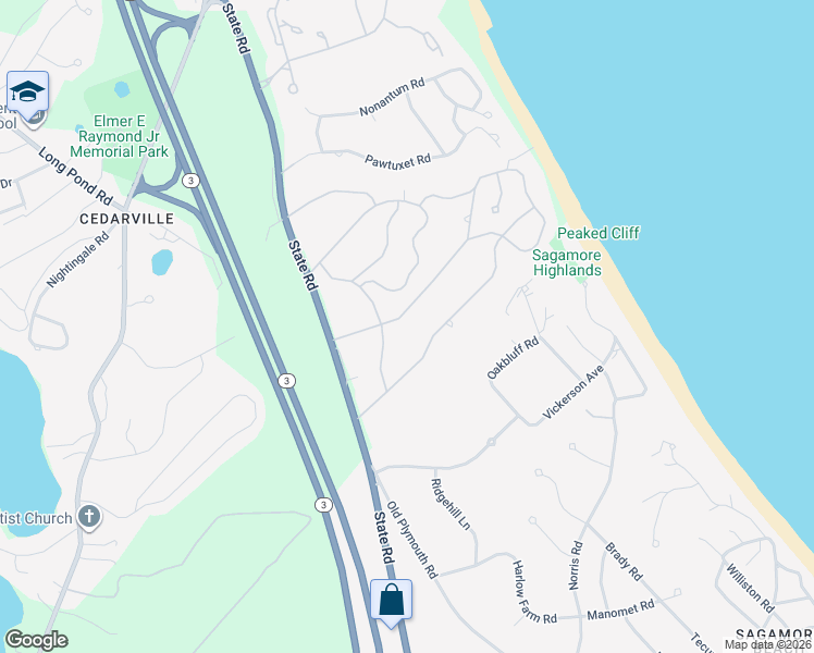 map of restaurants, bars, coffee shops, grocery stores, and more near 30 Spencer Drive in Plymouth