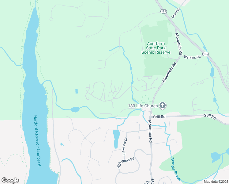 map of restaurants, bars, coffee shops, grocery stores, and more near 16 Stratford Park in Bloomfield