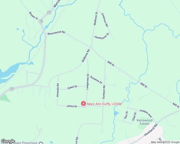 map of restaurants, bars, coffee shops, grocery stores, and more near 3 Suzanne Drive in Freetown