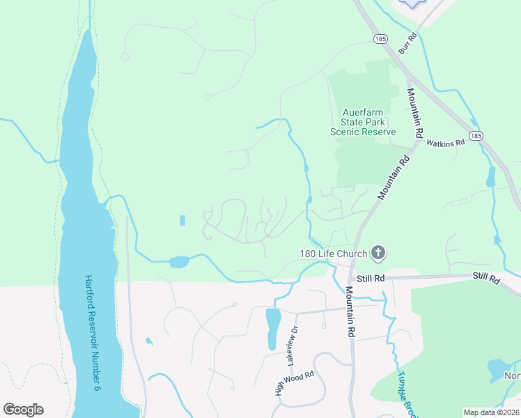 map of restaurants, bars, coffee shops, grocery stores, and more near Stratford Park in Bloomfield