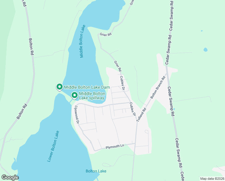 map of restaurants, bars, coffee shops, grocery stores, and more near 9 Miller Road in Vernon