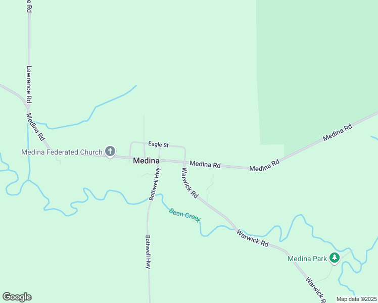 map of restaurants, bars, coffee shops, grocery stores, and more near 12301 Medina Road in Hudson