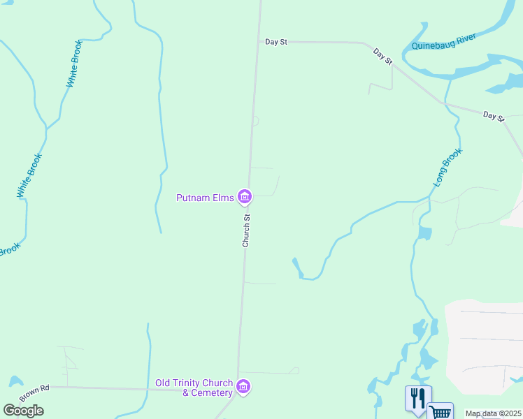map of restaurants, bars, coffee shops, grocery stores, and more near 180 Church Street in Brooklyn