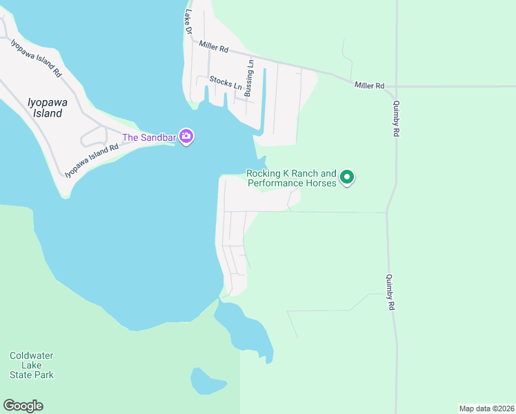 map of restaurants, bars, coffee shops, grocery stores, and more near 600 Canada Shores Road in Coldwater