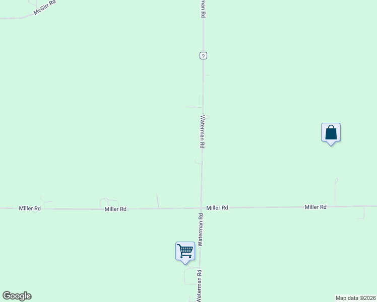 map of restaurants, bars, coffee shops, grocery stores, and more near 12257 Waterman Road in Waterman