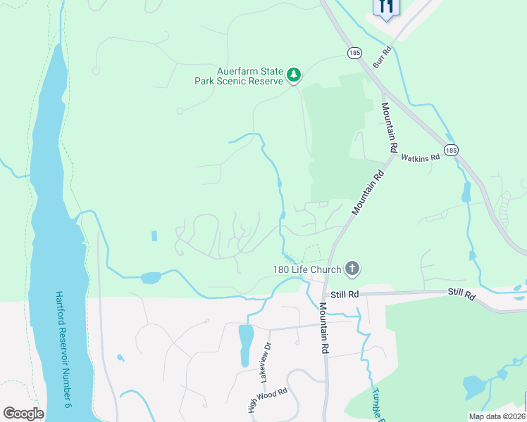 map of restaurants, bars, coffee shops, grocery stores, and more near 99 Cary Lane in Bloomfield