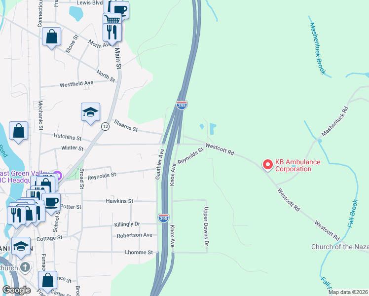 Maps Killingly 223 Westcott Road, Killingly CT - Walk Score