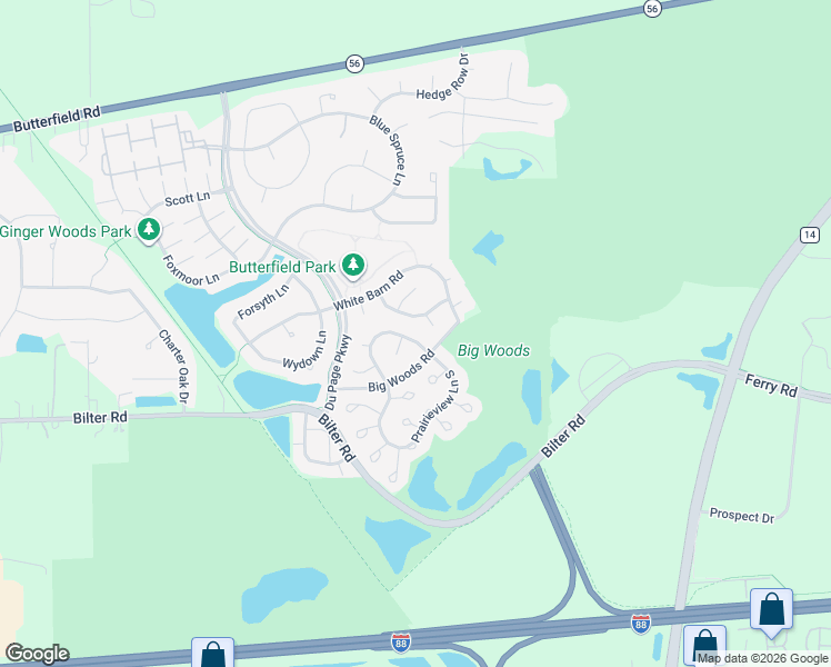 map of restaurants, bars, coffee shops, grocery stores, and more near 2645 Streamwood Court in Aurora
