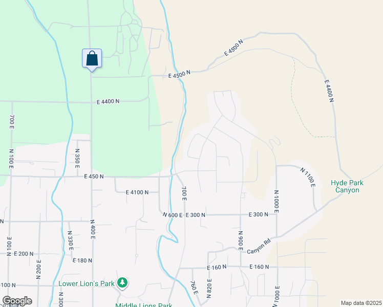 map of restaurants, bars, coffee shops, grocery stores, and more near 480 West Hyde Park Lane in Hyde Park
