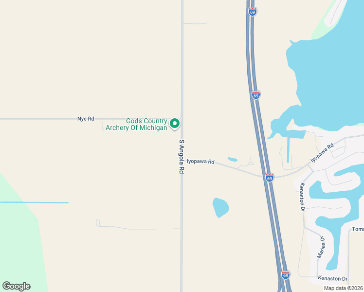 map of restaurants, bars, coffee shops, grocery stores, and more near 712 South Angola Road in Coldwater
