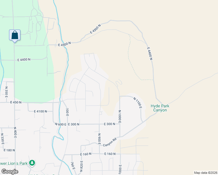 map of restaurants, bars, coffee shops, grocery stores, and more near 531 960 East in Hyde Park