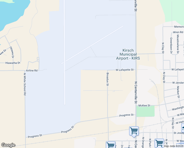 map of restaurants, bars, coffee shops, grocery stores, and more near 1400 West Lafayette Street in Sturgis