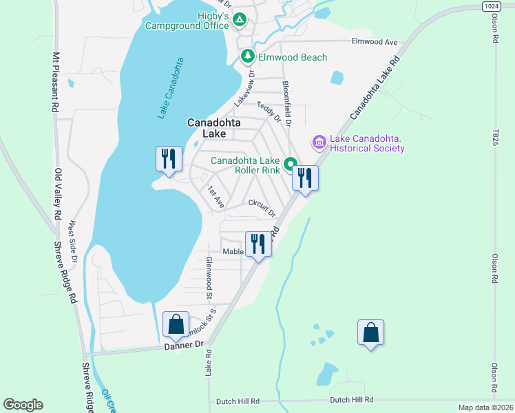 map of restaurants, bars, coffee shops, grocery stores, and more near 36125 Parkwood Avenue in Union City
