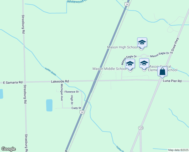 map of restaurants, bars, coffee shops, grocery stores, and more near 10625 Telegraph Road in Erie