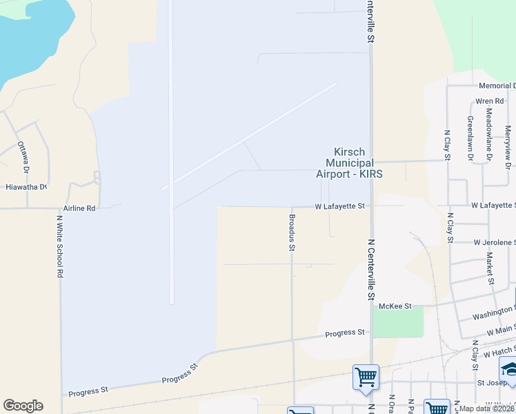 map of restaurants, bars, coffee shops, grocery stores, and more near 1400 West Lafayette Street in Sturgis