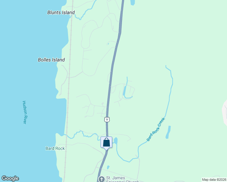 map of restaurants, bars, coffee shops, grocery stores, and more near 4676/6F1 Albany Post Road in Hyde Park