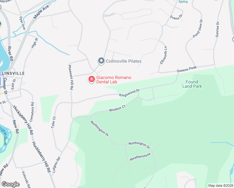 map of restaurants, bars, coffee shops, grocery stores, and more near 134 Kingswood Dr in Avon