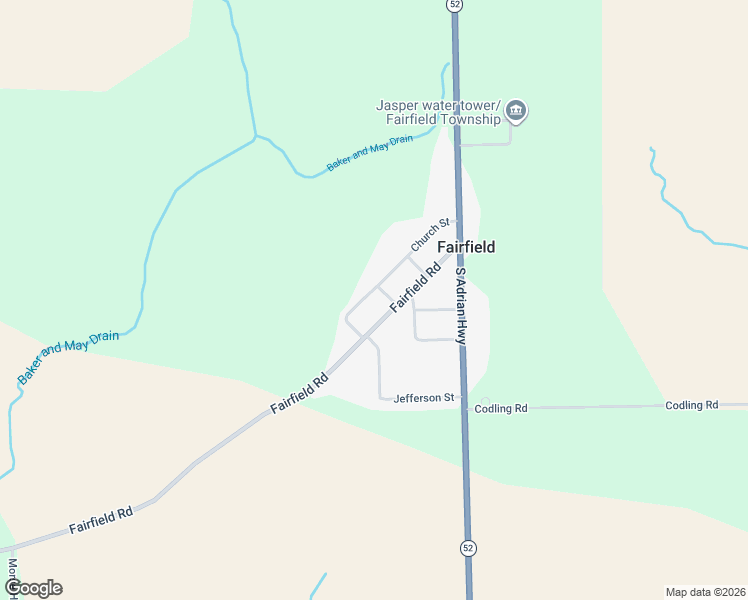 map of restaurants, bars, coffee shops, grocery stores, and more near 1225 Church St in Adrian