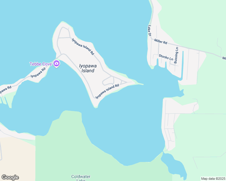 map of restaurants, bars, coffee shops, grocery stores, and more near 13231 Iyopawa Island Road in Coldwater