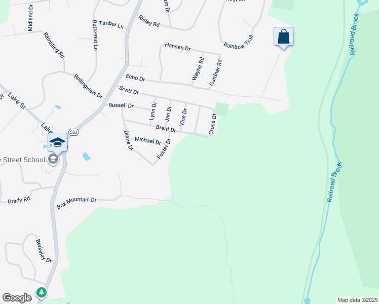 map of restaurants, bars, coffee shops, grocery stores, and more near 64 Brent Drive in Vernon
