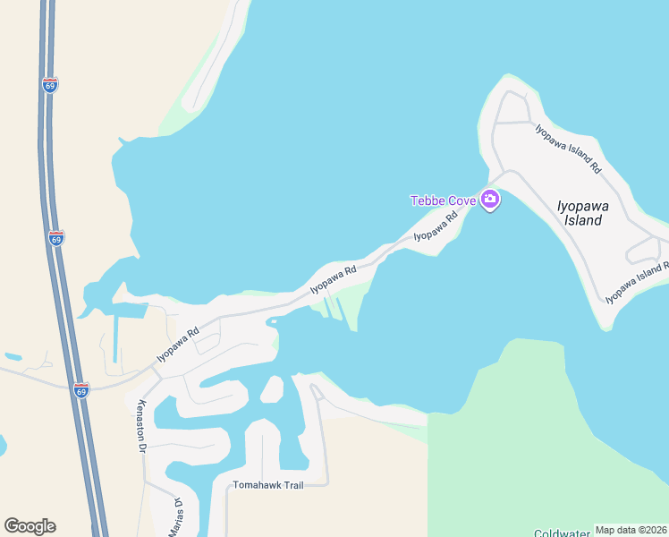 map of restaurants, bars, coffee shops, grocery stores, and more near 503 Iyopawa Road in Coldwater