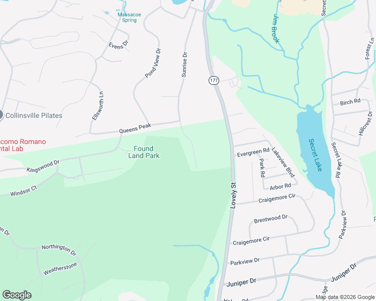 map of restaurants, bars, coffee shops, grocery stores, and more near 47 Princeton Drive in Avon