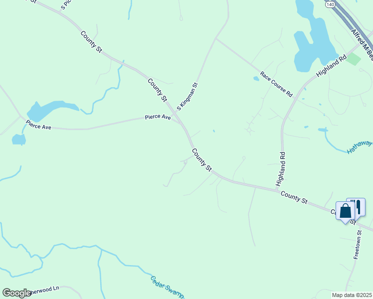 map of restaurants, bars, coffee shops, grocery stores, and more near 115 County Street in Lakeville