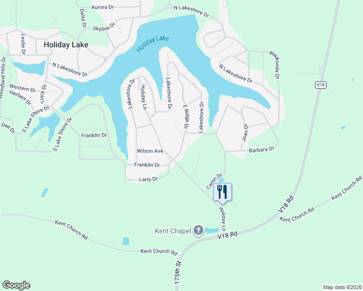 map of restaurants, bars, coffee shops, grocery stores, and more near 1259 East Ridge Drive in Brooklyn