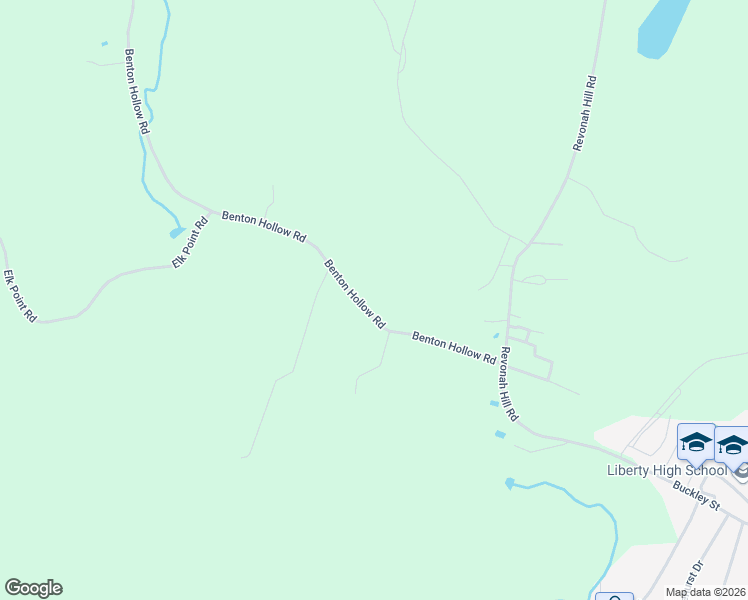 map of restaurants, bars, coffee shops, grocery stores, and more near 68 Benton Hollow Road in Liberty