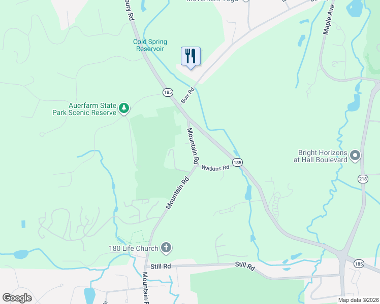 map of restaurants, bars, coffee shops, grocery stores, and more near 1031 Mountain Road in Bloomfield
