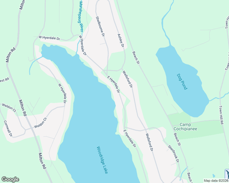 map of restaurants, bars, coffee shops, grocery stores, and more near 40 East Hyerdale Drive in Goshen