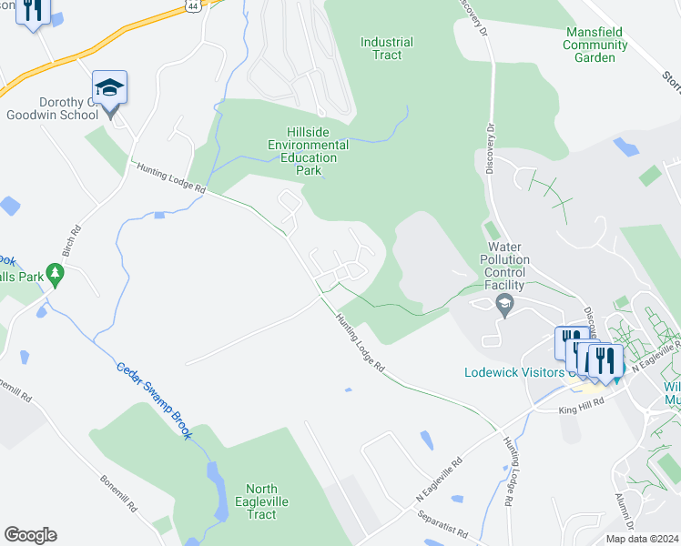 map of restaurants, bars, coffee shops, grocery stores, and more near 1 Wetzel Way in Mansfield