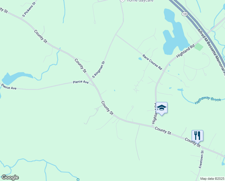 map of restaurants, bars, coffee shops, grocery stores, and more near 115 County Street in Lakeville