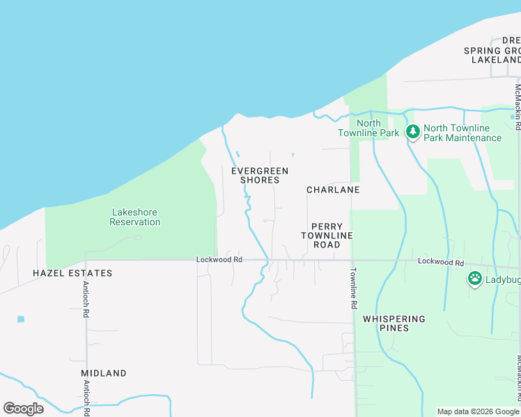 map of restaurants, bars, coffee shops, grocery stores, and more near 2169 Evergreen Road in Perry