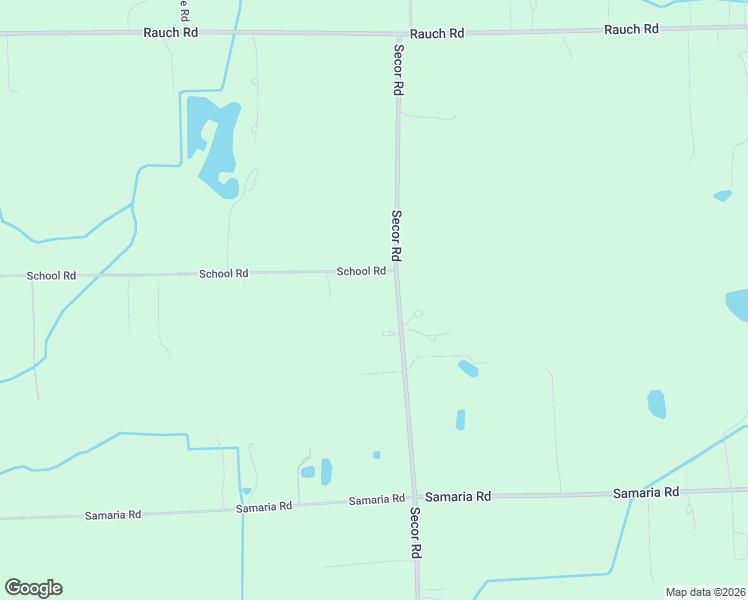 map of restaurants, bars, coffee shops, grocery stores, and more near 3505 School Road in Temperance